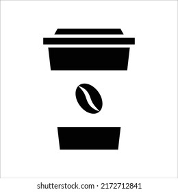 cup of coffee icon vector design template simple and clean