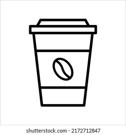 cup of coffee icon vector design template simple and clean