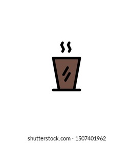 A cup of coffee icon vector. Flat icon illustration