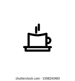 A cup of coffee icon vector. Flat icon illustration