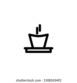 A cup of coffee icon vector. Flat icon illustration