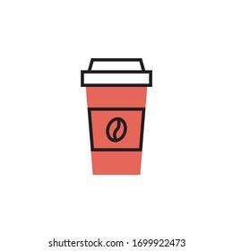 cup coffee icon vector illustration modern style design. isolated on white background