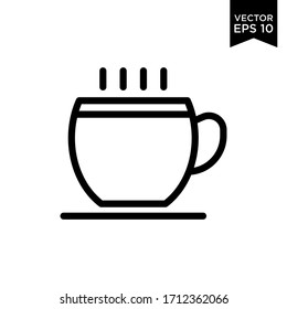 Cup Coffee Icon Vector Illustration Logo Template