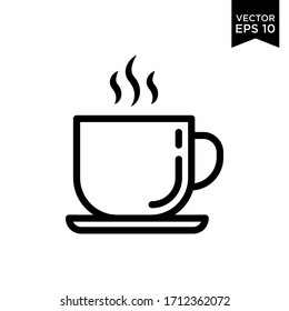 Cup Coffee Icon Vector Illustration Logo Template