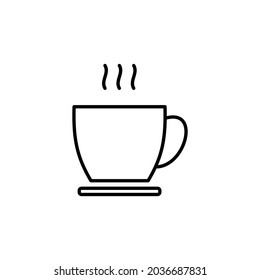 Icono de copa de café, Ilustración vectorial del icono del café de la copa, vector del icono del café