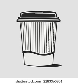 cup of coffee icon vector illustration. hot cup of coffee illustration.