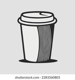 cup of coffee icon vector illustration. hot cup of coffee illustration.
