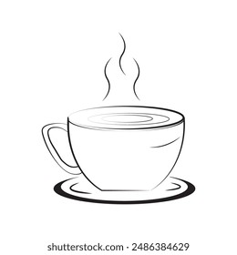 cup of coffee icon vector illustration design template