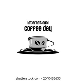 cup of coffee icon vector, international coffee day