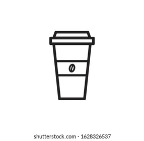 Cup coffee icon vector logo template illustration