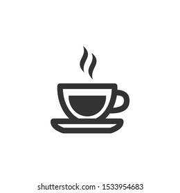 Cup of coffee. Coffee cup Icon vector sign isolated for graphic and web design. Coffee symbol template color editable on white background.
