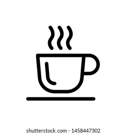 Cup of coffee icon vector symbol illustration