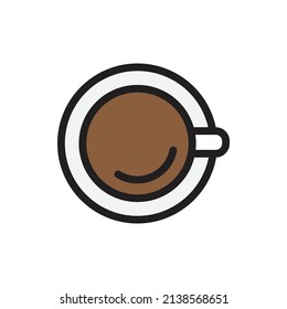 a cup of coffee icon for website, presentation symbol