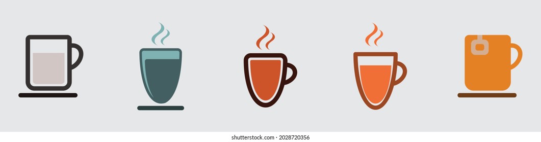 Cup of coffee icon, with white background 
