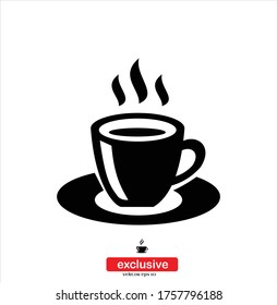Cup of Coffee Icon.Flat Design Stil Vektorgrafik für Grafik und Web-Design.