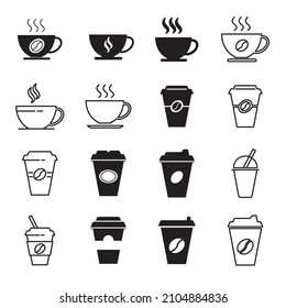 Tasse Kaffeesymbole Symbol Vektorelemente für Infografik-Web