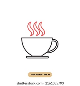 cup of coffee icons  symbol vector elements for infographic web