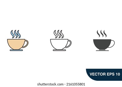 cup of coffee icons  symbol vector elements for infographic web