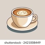 cup of coffee illustration editable eps