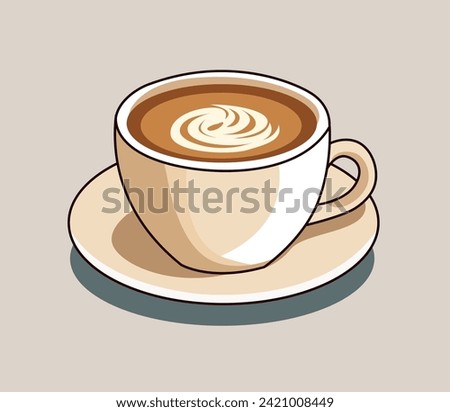 cup of coffee illustration editable eps