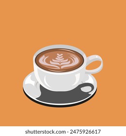 A cup of coffee illustration flat 