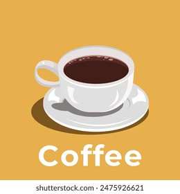 A cup of coffee illustration flat 