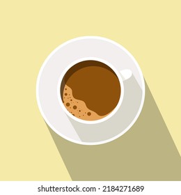 a cup of coffee illustration. flat design vector.