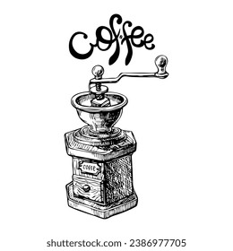 a cup of coffee. illustration of a cup of coffee. Hand drawn cup of coffee