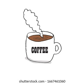 una taza de café. ilustración. Este es un vector.