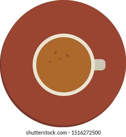 Cup of coffee, illustration, vector on white background.