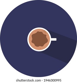 Taza de café, ilustración, vector sobre fondo blanco.