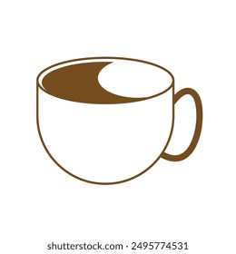 A cup of coffee image. Vector illustration with editable and scalable formats.