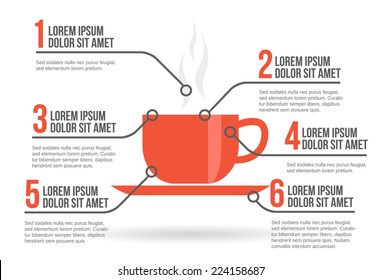 Cup of coffee infographic vector illustration