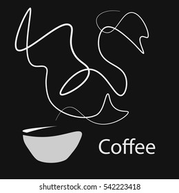 cup of coffee with an inscription