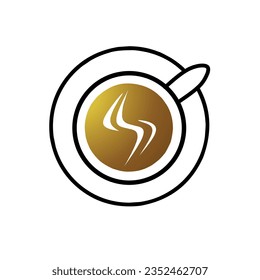 Una taza de café aislada