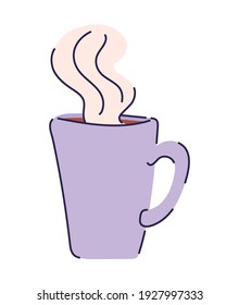 icono aislado de taza de café
