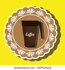 cup of coffee isolated icon design, vector illustration  graphic 