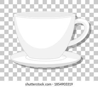 A cup of coffee isolated on transparent background illustration
