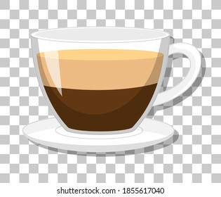 A cup of coffee isolated on transparent background illustration
