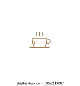 Cup of coffee isolated on white background.