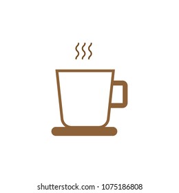 Cup of coffee isolated on white background.