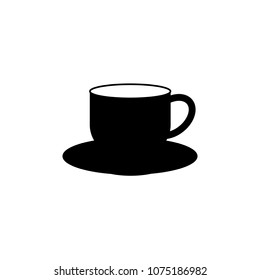 Cup of coffee isolated on white background.