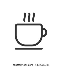 Cup of coffee isolated on white background. Vector illustration. Eps 10.