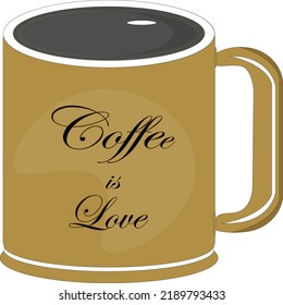 A cup of coffee isolated on white background vector illustration
