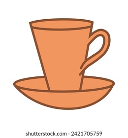 cup of coffee isolated on white