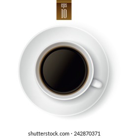 cup of coffee isolated on white background