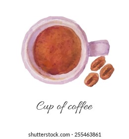 Cup of coffee. Isolated on a white background