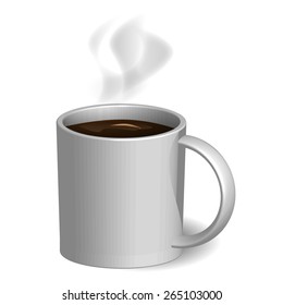 Cup of coffee isolated on white