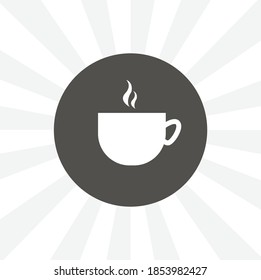 cup of coffee isolated solid vector icon on white background