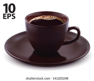 Cup of coffee isolated. Vector illustration